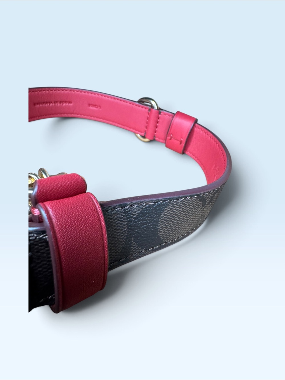 Coach Red Brown Leather Dog Collar - Picture 8 of 10